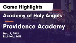 Academy of Holy Angels  vs Providence Academy Game Highlights - Dec. 7, 2019