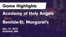 Academy of Holy Angels  vs Benilde-St. Margaret's  Game Highlights - Dec. 27, 2019