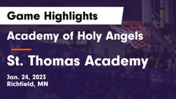 Academy of Holy Angels  vs St. Thomas Academy   Game Highlights - Jan. 24, 2023