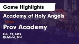 Academy of Holy Angels  vs Prov Academy Game Highlights - Feb. 23, 2023