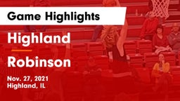Highland  vs Robinson  Game Highlights - Nov. 27, 2021