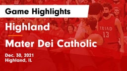 Highland  vs Mater Dei Catholic  Game Highlights - Dec. 30, 2021