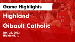 Highland  vs Gibault Catholic  Game Highlights - Jan. 22, 2022