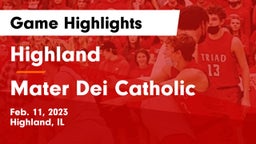 Highland  vs Mater Dei Catholic  Game Highlights - Feb. 11, 2023