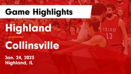 Highland  vs Collinsville  Game Highlights - Jan. 24, 2023