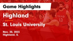 Highland  vs St. Louis University  Game Highlights - Nov. 20, 2023