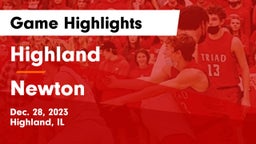 Highland  vs Newton  Game Highlights - Dec. 28, 2023