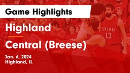 Highland  vs Central  (Breese) Game Highlights - Jan. 6, 2024