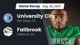 Recap: University City  vs. Fallbrook  2021