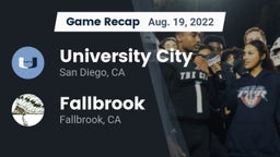Recap: University City  vs. Fallbrook  2022