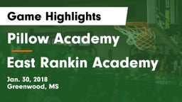 Pillow Academy vs East Rankin Academy  Game Highlights - Jan. 30, 2018