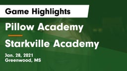 Pillow Academy vs Starkville Academy  Game Highlights - Jan. 28, 2021