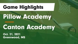 Pillow Academy vs Canton Academy  Game Highlights - Oct. 21, 2021