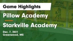 Pillow Academy vs Starkville Academy  Game Highlights - Dec. 7, 2021