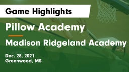 Pillow Academy vs Madison Ridgeland Academy Game Highlights - Dec. 28, 2021