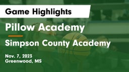 Pillow Academy vs Simpson County Academy Game Highlights - Nov. 7, 2023