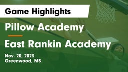 Pillow Academy vs East Rankin Academy  Game Highlights - Nov. 20, 2023