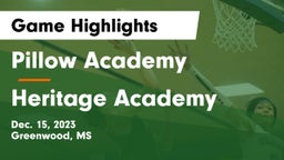 Pillow Academy vs Heritage Academy  Game Highlights - Dec. 15, 2023