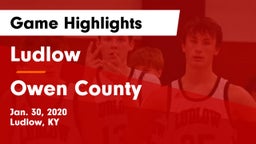 Ludlow  vs Owen County  Game Highlights - Jan. 30, 2020