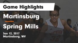 Martinsburg  vs Spring Mills  Game Highlights - Jan 12, 2017