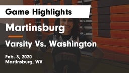 Martinsburg  vs Varsity Vs. Washington Game Highlights - Feb. 3, 2020