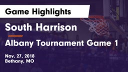 South Harrison  vs Albany Tournament Game 1 Game Highlights - Nov. 27, 2018