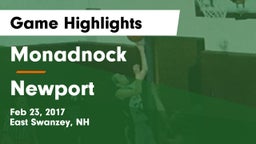 Monadnock  vs Newport Game Highlights - Feb 23, 2017