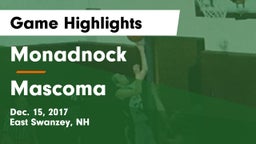 Monadnock  vs Mascoma Game Highlights - Dec. 15, 2017