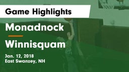 Monadnock  vs Winnisquam Game Highlights - Jan. 12, 2018