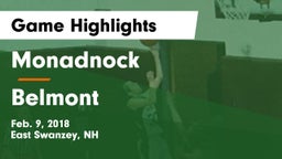 Monadnock  vs Belmont Game Highlights - Feb. 9, 2018