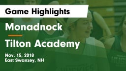 Monadnock  vs Tilton Academy Game Highlights - Nov. 15, 2018
