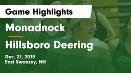 Monadnock  vs Hillsboro Deering Game Highlights - Dec. 21, 2018