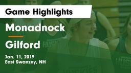 Monadnock  vs Gilford Game Highlights - Jan. 11, 2019