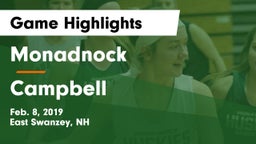 Monadnock  vs Campbell Game Highlights - Feb. 8, 2019