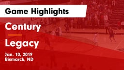 Century  vs Legacy  Game Highlights - Jan. 10, 2019