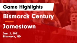 Bismarck Century  vs Jamestown  Game Highlights - Jan. 2, 2021