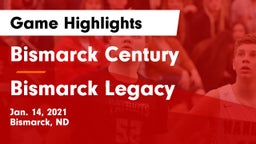Bismarck Century  vs Bismarck Legacy  Game Highlights - Jan. 14, 2021