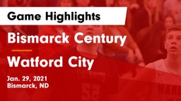 Bismarck Century  vs Watford City  Game Highlights - Jan. 29, 2021