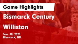 Bismarck Century  vs Williston  Game Highlights - Jan. 30, 2021