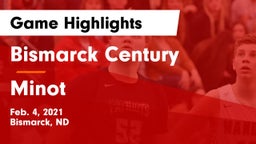 Bismarck Century  vs Minot  Game Highlights - Feb. 4, 2021