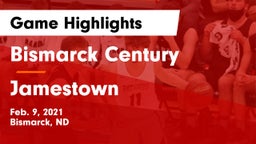 Bismarck Century  vs Jamestown  Game Highlights - Feb. 9, 2021