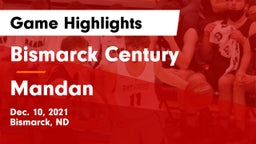 Bismarck Century  vs Mandan  Game Highlights - Dec. 10, 2021