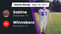 Recap: Sabine  vs. Winnsboro  2017