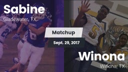 Matchup: Sabine  vs. Winona  2017