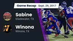 Recap: Sabine  vs. Winona  2017