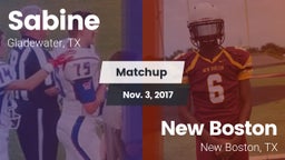 Matchup: Sabine  vs. New Boston  2017