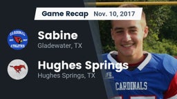 Recap: Sabine  vs. Hughes Springs  2017