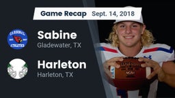 Recap: Sabine  vs. Harleton  2018