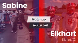 Matchup: Sabine  vs. Elkhart  2018