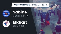 Recap: Sabine  vs. Elkhart  2018